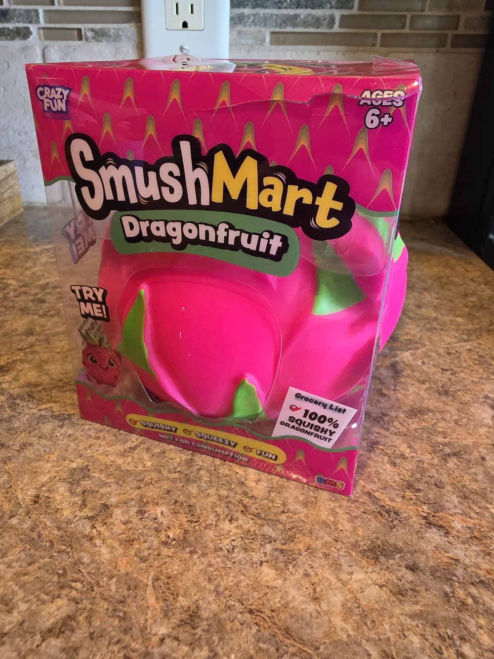 SmushMart Dragonfruit Giant Squishy Fidget Toy Pink Fruit NEW